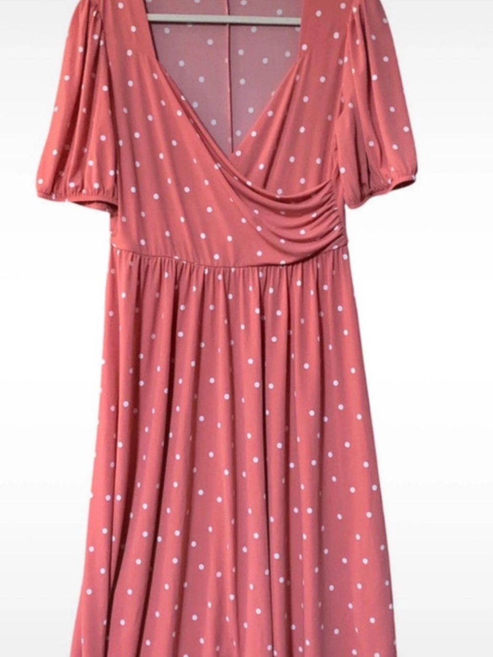 Lane Bryant Rosewood Polka Dot Midi Dress 10/12